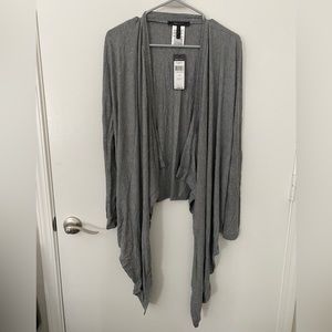 BCBG MaxAzria Heather Grey Long Sleeve Cardigan
